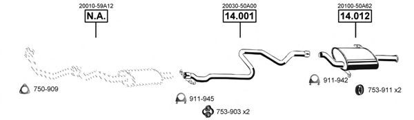NI142010 ASMET Exhaust System Exhaust System
