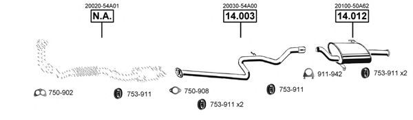 NI142150 ASMET Exhaust System Exhaust System