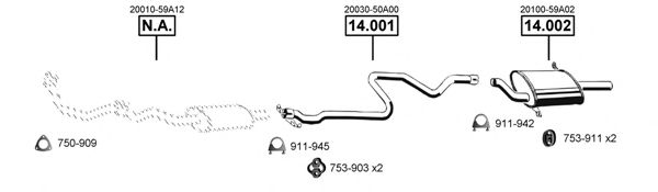 NI142205 ASMET Exhaust System Exhaust System