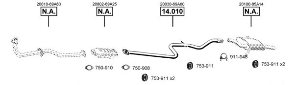 NI142350 ASMET Exhaust System Exhaust System