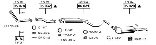 OP050490 ASMET Exhaust System Exhaust System