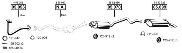OP050555 ASMET Exhaust System Exhaust System