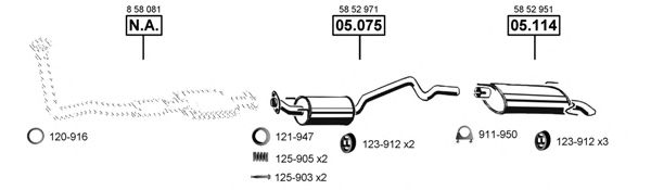 OP050680 ASMET Exhaust System Exhaust System