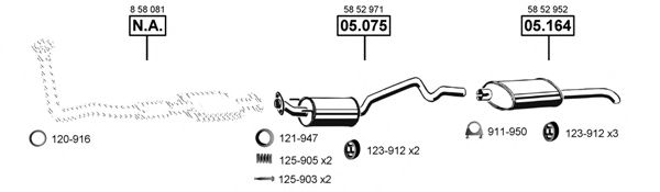 OP050835 ASMET Exhaust System Exhaust System