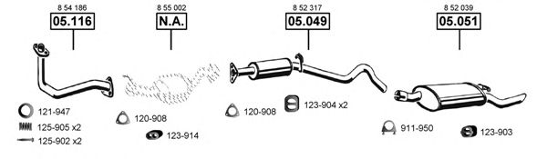 OP051960 ASMET Exhaust System Exhaust System