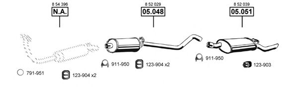 OP052050 ASMET Exhaust System Exhaust System