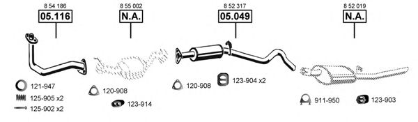 OP052130 ASMET Exhaust System Exhaust System