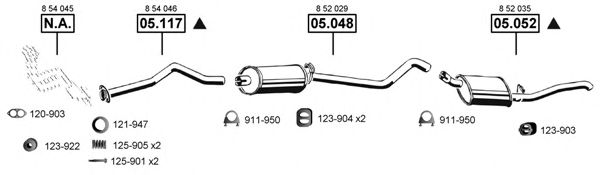 OP052135 ASMET Exhaust System Exhaust System
