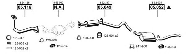 OP052155 ASMET Exhaust System Exhaust System
