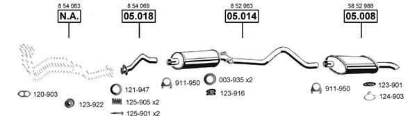 OP053180 ASMET Exhaust System Exhaust System