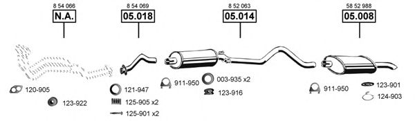 OP053225 ASMET Exhaust System Exhaust System