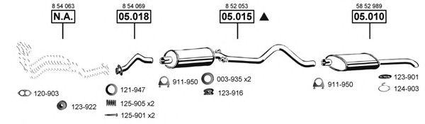 OP053415 ASMET Exhaust System Exhaust System