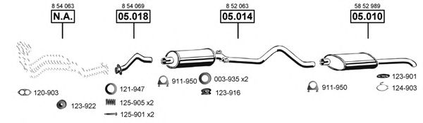 OP053425 ASMET Exhaust System Exhaust System