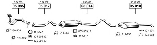 OP053465 ASMET Exhaust System Exhaust System
