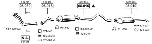 OP053520 ASMET Exhaust System Exhaust System