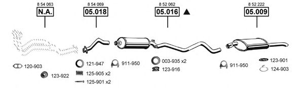 OP053610 ASMET Exhaust System Exhaust System