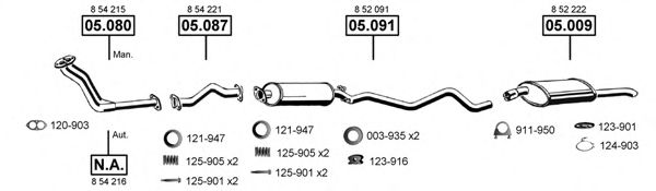 OP053695 ASMET Exhaust System Exhaust System
