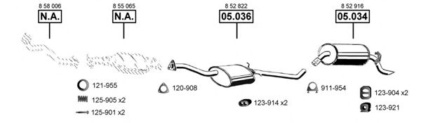 OP054155 ASMET Exhaust System Exhaust System