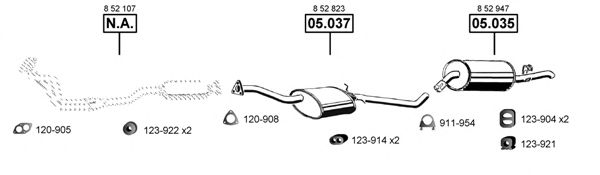 OP054200 ASMET Exhaust System Exhaust System