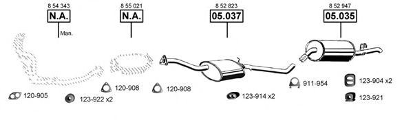 OP054215 ASMET Exhaust System Exhaust System