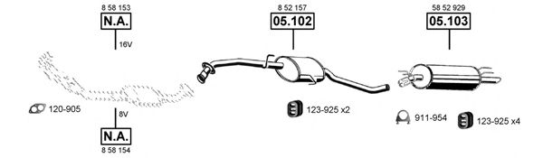 OP054300 ASMET Exhaust System Exhaust System