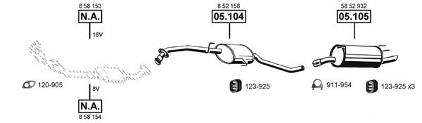 OP054335 ASMET Exhaust System Exhaust System