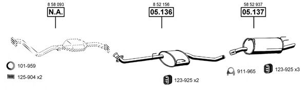 OP054375 ASMET Exhaust System Exhaust System