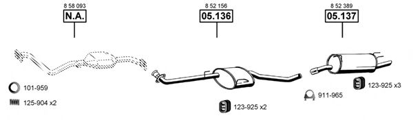 OP054380 ASMET Exhaust System Exhaust System