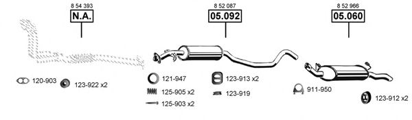 OP054955 ASMET Exhaust System Exhaust System
