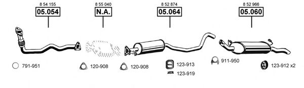 OP054965 ASMET Exhaust System Exhaust System
