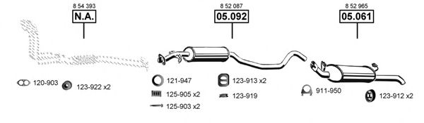 OP055155 ASMET Exhaust System Exhaust System