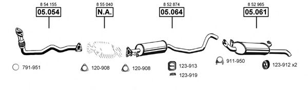 OP055165 ASMET Exhaust System Exhaust System