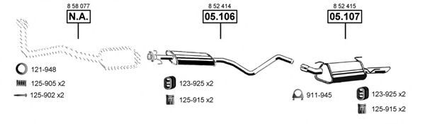 OP055200 ASMET Exhaust System Exhaust System