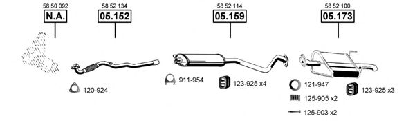 OP055702 ASMET Exhaust System Exhaust System