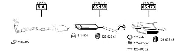 OP055705 ASMET Exhaust System Exhaust System