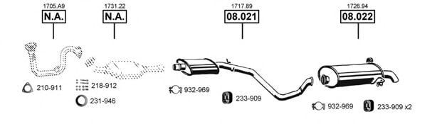 PE081900 ASMET Exhaust System Exhaust System