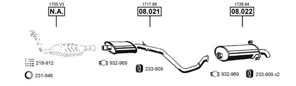 PE082055 ASMET Exhaust System Exhaust System