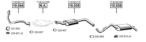RE100220 ASMET Exhaust System Exhaust System