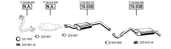 RE100245 ASMET Exhaust System Exhaust System