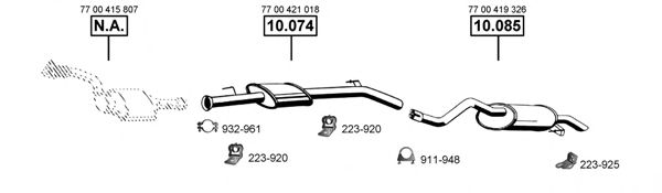 RE100405 ASMET Exhaust System Exhaust System
