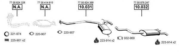 RE104300 ASMET Exhaust System
