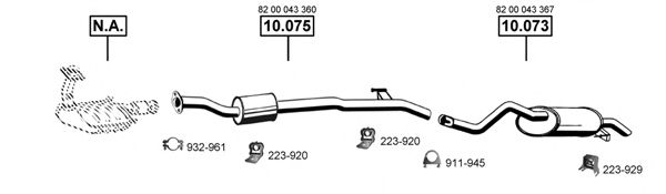 RE105400 ASMET Exhaust System