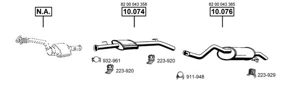 RE105410 ASMET Exhaust System Exhaust System