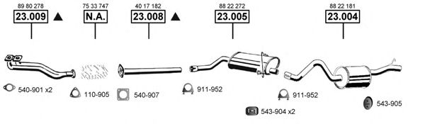 SA230880 ASMET Exhaust System Exhaust System