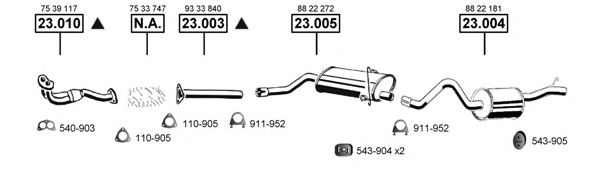 SA230885 ASMET Exhaust System Exhaust System