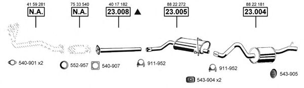 SA230935 ASMET Exhaust System Exhaust System