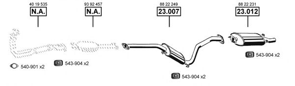 SA231295 ASMET Exhaust System Exhaust System