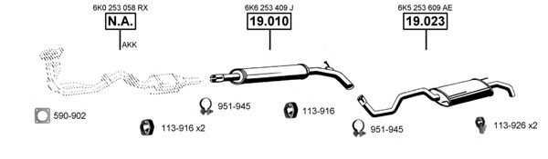 SE190665 ASMET Exhaust System Exhaust System
