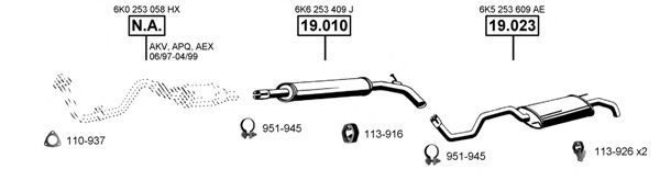 SE191100 ASMET Exhaust System Exhaust System