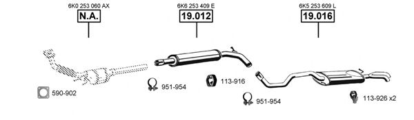 SE191155 ASMET Exhaust System Exhaust System